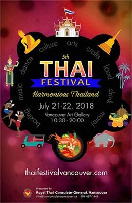 Global EAT -5th Thai Festival returns July 21 and 22 to Vancouver-