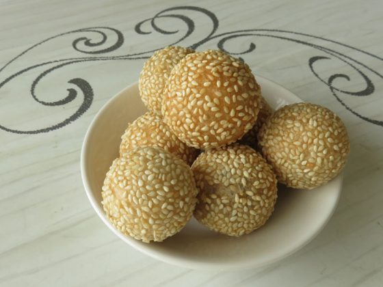 sesame seed balls with red bean paste sesame seed balls with red bean paste