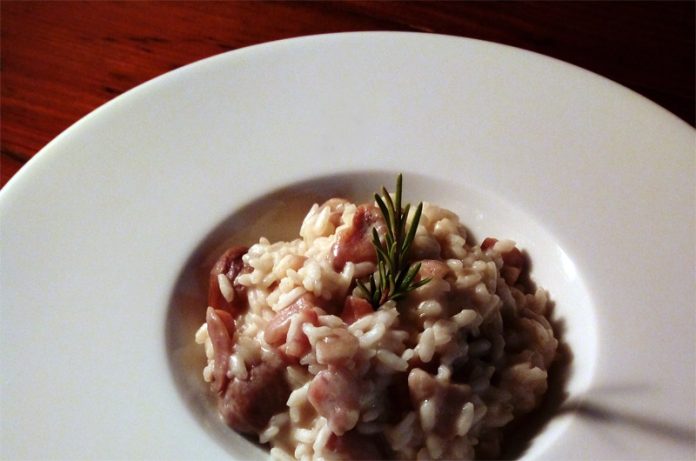 Global EAT - Risotto with Milk Chestnuts and Rosemary Needles
