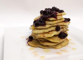 Banana Blueberry Pancakes: Quick, Simple and Gluten-Free Global EAT - Flourless Banana Blueberry Pancake