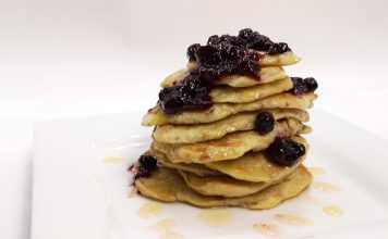 Banana Blueberry Pancakes: Quick, Simple and Gluten-Free Global EAT - Flourless Banana Blueberry Pancake