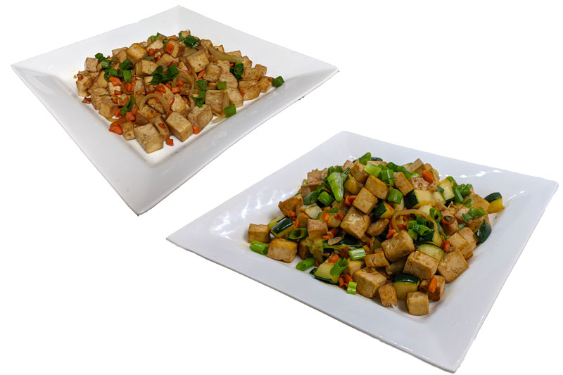 Global EAT - Savoury Tofu with Crunchy Zucchini: A Tasty Meatless Goodness!